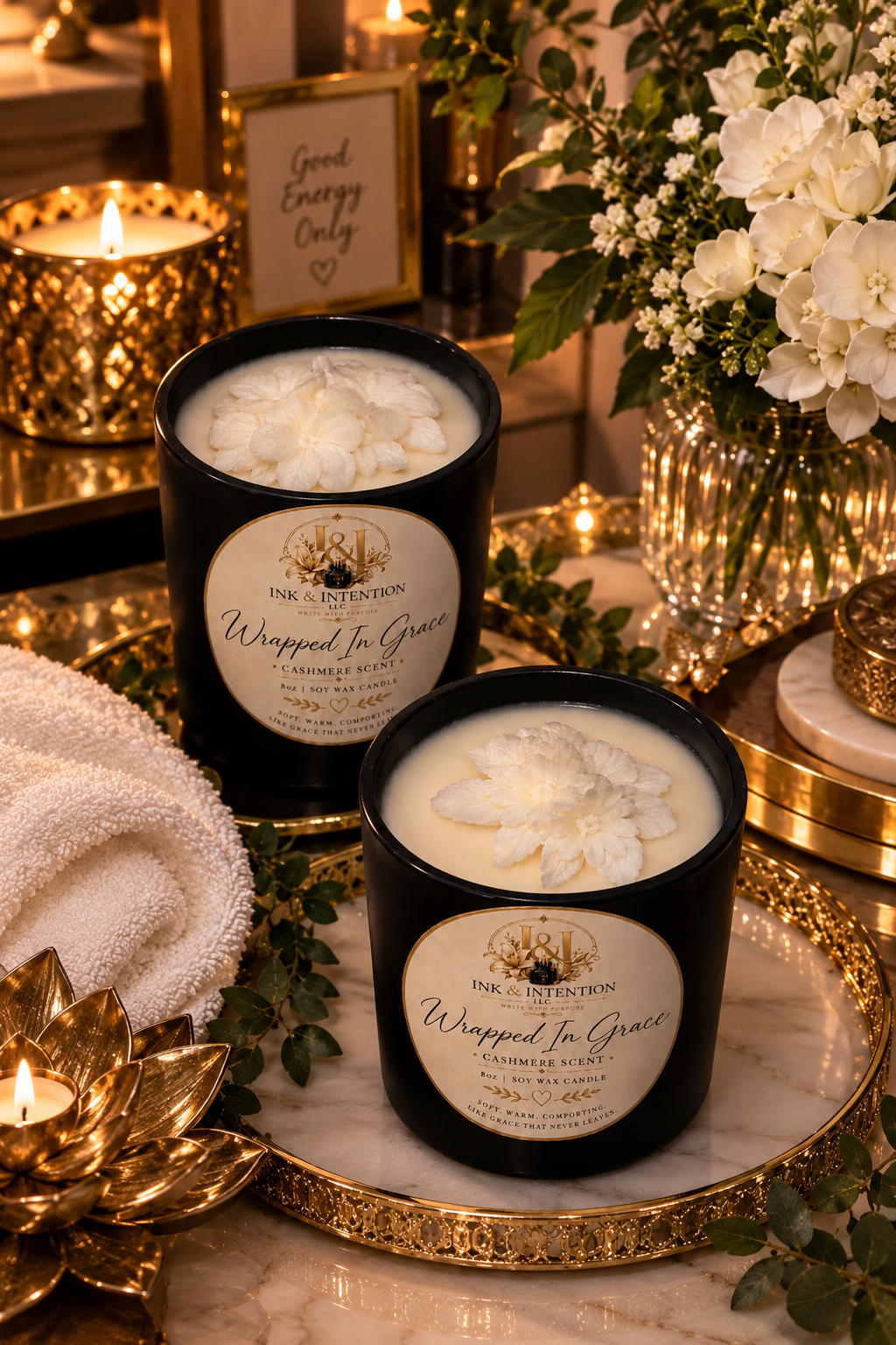 Wrapped In Grace With Crackle Wooden Wick