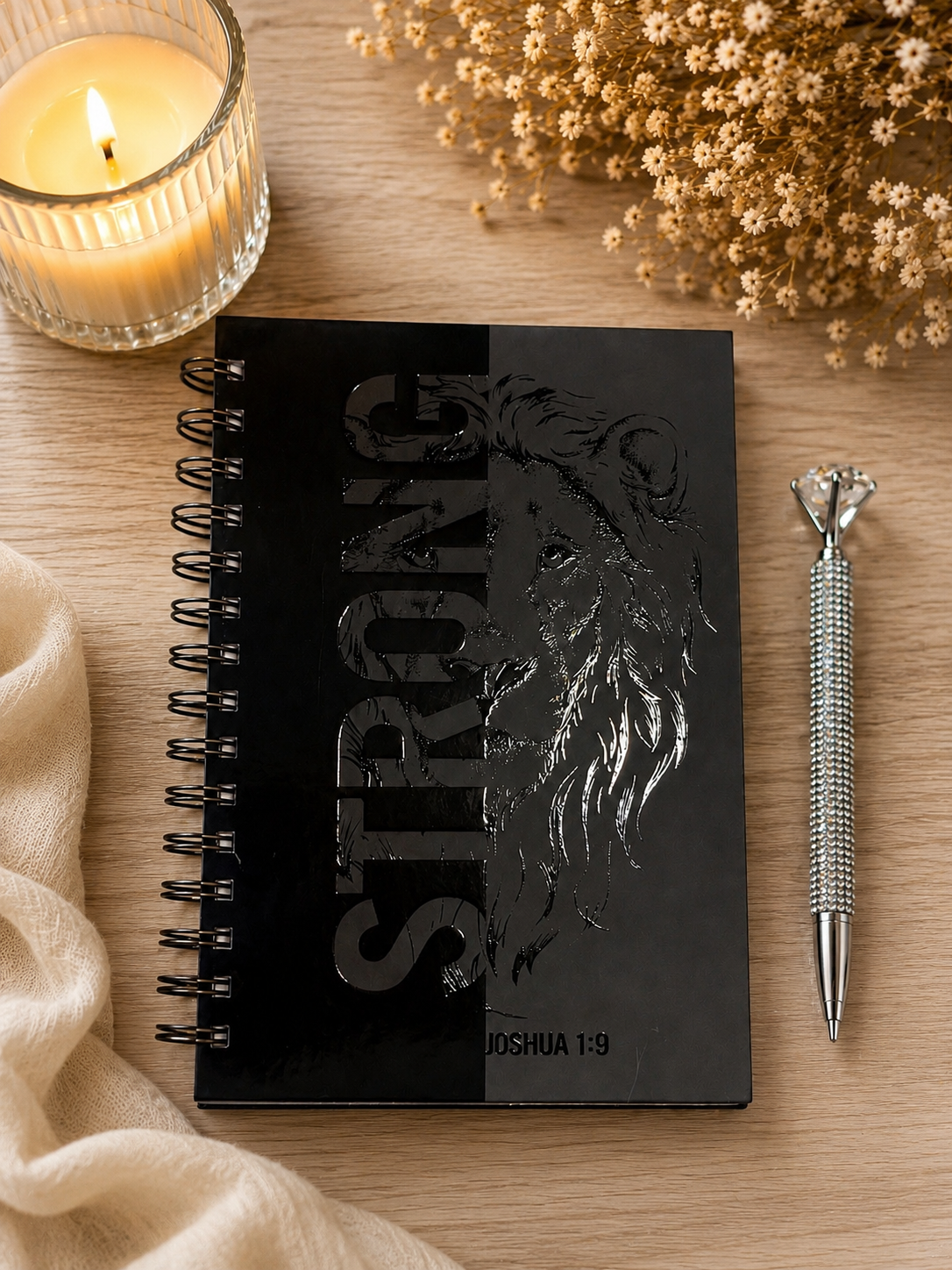 Joshua 1:9 (Black & Silver) Journal Only