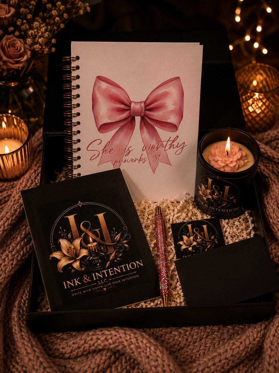 Proverbs 31 Ritual Set (Pink Bow)